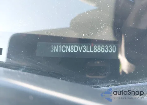 2020 Nissan Versa S Xtronic Cvt z USA, uszkodzony, nr VIN 3N1CN8DV3LL886330